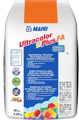 MAPEI Ultracolor Plus FA Rapid-Setting, “All-in-One” Grout Replacement for Sanded and Unsanded Grouts Deep Ocean 10 lb.Bag