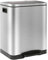 Harbour Housewares 30L (2 x 15L) Stainless Steel Double Kitchen Pedal Bin - Brushed - 1x Soft Close Large Tall Dual Metal Cupboard Recycling Food Waste Trash Can Dustbin Rubbish Bins