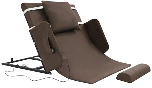 Dettchan Dossier électrique réglable pour lits, avec dossier supplémentaire réglable électrique, pour lit simple, lit king size, sol de salon, 120 x 97 x 73 cm - Marron