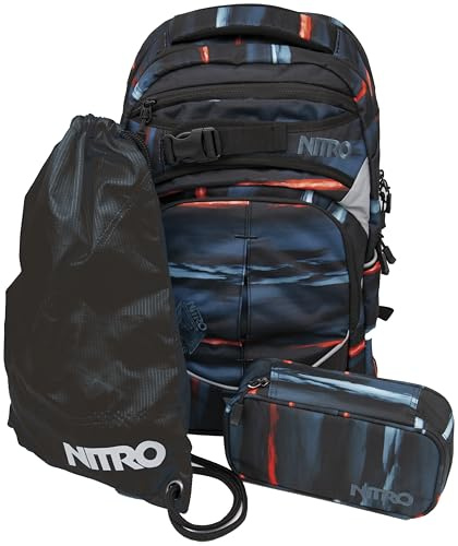 Nitro Superhero Set de Mochila Escolar, Acid, 30 L Unisex, niño