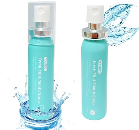 YXMGC Breath Spray for Bad Breath Mouth Spray Breath Freshener Oral Breath Spray Mint Dry Mouth Spray Xylitol with Surprise Gifts 0.52 Ounce (Pack of 2)