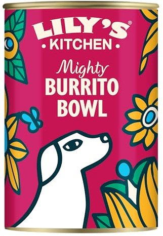 Lily's Kitchen Made with Natural Ingredients Adult Wet Dog Food Tin Mighty Burrito Bowl 6 x 400g