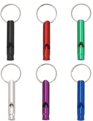 6 Stück Hundetrainingspfeifen, Ultraschall, professionelle Hundepfeifen, Bunte Ultraschall-Hundetrainingspfeifen, stoppt das Bellen von Hunden, aus Metall, Laute Hundetrainingspfeifen für Rückruf,