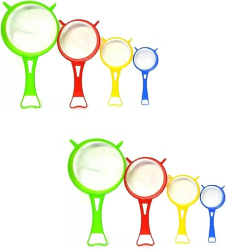 DIOXSTAR Plastic Kitchen Strainer Sieve, Fine Mesh Design, Both Durable and Lightweight, Dishwasher Safe, Smooth Surface Hygienic and Easy to Clean, (8 Pcs)