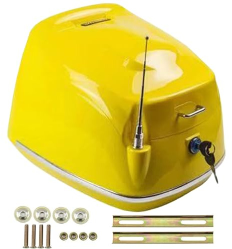 Boîte arrière de moto, boîte arrière quotidienne d Boîte de rangement verrouillable for bagages de coffre de boîte de queue de moto de 35 L avec dossier, boîte de queue en plastique de scooter étanche