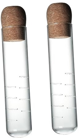 HOLIDYOYO Colador De Té Transparente De Vidrio 2 Piezas Tubo Infusor De Té Corcho Filtro Uso Doméstico y Restaurantes
