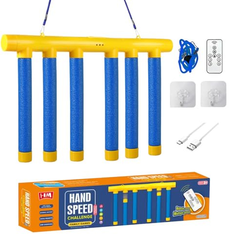 Reaction Drop Sticks Toy - Catching Game Trainer, Skill Enhancer | Estigos de luz controlados a distancia con velocidad de caída variable, agarre suave para coordinación de ojos para los ojos