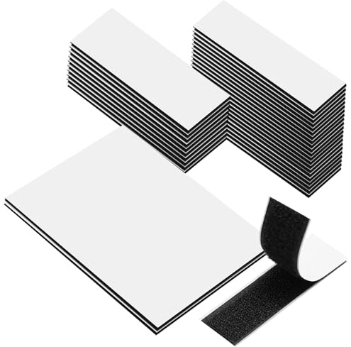 Lot de 32 rubans adhésifs double face assortis résistants pour accrocher au mur, photos, fixation de moquette, maison, bureau