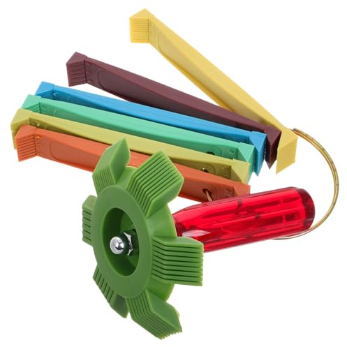 UKCOCO 2pcs Air Conditioner Fin Comb Cleaner with Coil Brush Versatile Radiator and Condenser Cleaning Tools for Efficient Dust Removal and Fin Straightening