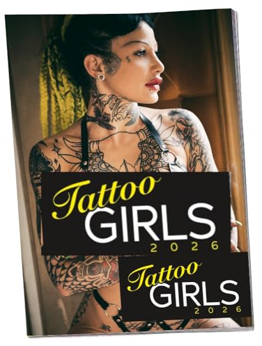 2026 Sexy Tattoo Girls Calendar Erotic Hot Crazy Seductive Girls Glamour Women Month View Pin-Up Soft Calendar Poster View Pin Up On The Wall Or Double Fold Like A Magazine Gift For Him