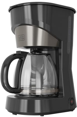 BLACK+DECKER – Macchina da caffè americano BXCO1001E | 1000W | Serbatoio 1,5 L | 12 tazze | Sistema antigoccia | Piastra riscaldante 40 min | Auto-Off | Filtro permanente | Acciaio inox antigraffio