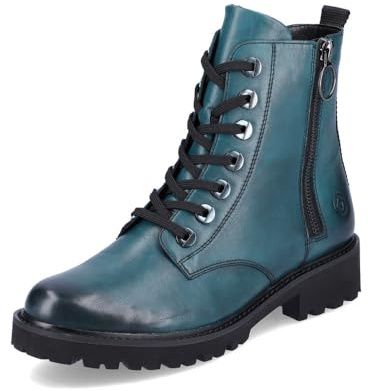 Remonte Femme Bottines D8671, Dame Bottines à Lacets,Semelle intérieure Amovible,Bottes Courtes,Bottes à Lacets,Blau,39 EU / 6 UK