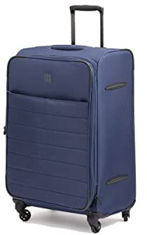 BIBA | Maleta de Viaje Tipo Trolley, Maleta Mediana Lila G LG24, Asa Trolley, Cierre con Cremallera, Poliéster, Color Azul Navy