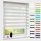 Doppelrollo klemmfix ohne Bohren, Duo Rollos für Fenster & Tür mit Bohren, Version 2025 Natur B55 x H100cm (Stoffbreite 51cm), Fensterrollo lichtdurchlässig & verdunkelnd, Klemmrollo Sonnenschutz