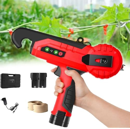 Máquina eléctrica de la planta, herramienta de planta de jardín para uvas de viñedos, frambuesas, tomates, herramienta de cinta de agricultura de planta de cinta adhesiva con batería de litio