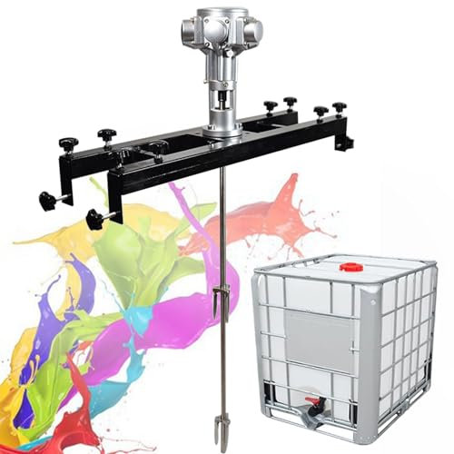 ZWJABYY IBC Agitator,Electric Tank Mixer Machine, Commercial Paint Stirring Machine with Support Hanger,Paint Mixing Equipment,for Ink Dissolver Agitator,large5cylinders