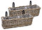 Spetebo Balkonkasten Rattan Natur 44 x 17 cm - 2er Set - Blumen Weidenkorb mit Halterung - Balkon Garten Blumenkasten Pflanztopf Blumenkorb zum Einhängen an Geländer