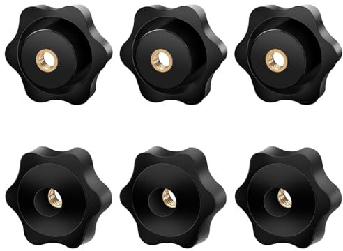 xiaoxiaozhijia 6 Stück Flügelmutter M6,Sterngriffmutter M6,Rutensteine Äußerer Durchmesser 32mm,Rändelmutter für Mechanische Industrie Möbel Elektronische Ausrüstung Fitnessgeräte