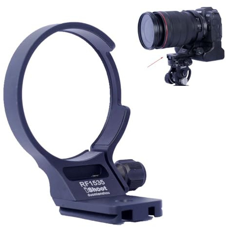 iShoot Lens Collar Tripod Mount Ring Compatible with Canon RF 15-35mm F2.8L is USM, Lens Support Holder Bracket Bottom is Arca-Swiss Fit Quick Release Plate for Arca Tripod Head Clamp & Stabilizer