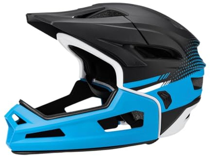 Perfeclan Full Face Mountain Bike Helmet for Men Women Comfortable Cycling Helmets Helmet for Skateboarding Climbing Biker, Black Blue