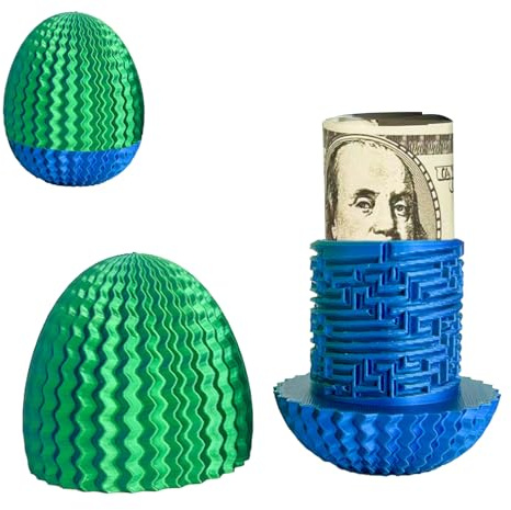 GOUHIDAMAI Mystery Egg Puzzle Box, Money Box for Cash Gift Birthday, 3D Maze Gift Box with Hidden Compartment for Cash, Treasures, Reusable Surprise Money Holder for Birthdays, Christmas, Easter