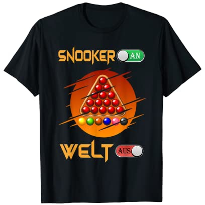 Snookerspieler Verein Lustiges Snooker Pool Billard Spruch T-Shirt