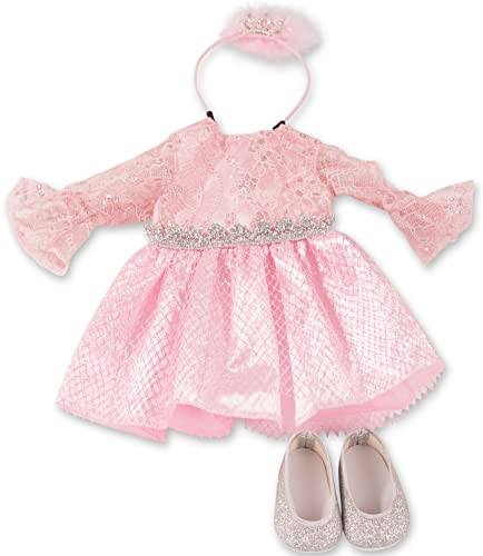 Götz 3403320 Kombination Königlich - Puppenbekleidung Gr. XM - 4-teiliges Bekleidungs- und Zubehörset für Stehpuppen 36 cm