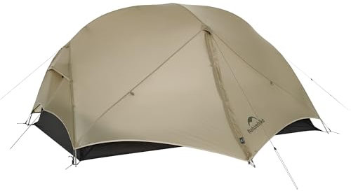 Naturehike Mongar UL Ultraleichtes Zelte Winddicht Wasserdicht Trekkingzelt Tragbar Doppelzelt 1/2 Personen Zelt 3-4 Saison für Camping Wandern