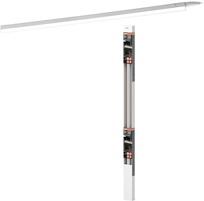 Osram Switch Batten réglette LED mince avec interrupteur intégré 900 mm 10W 3000K blanc, chaînable pour bandes lumineuses continues, protection IP20, pour éclairage sous meuble intérieur
