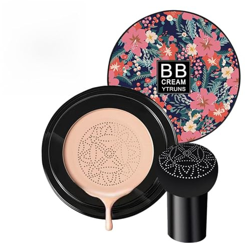 BB Cream Makeup - Mushroom Air Cushion, Lightweight Concealer Cream, Moisturizing Liquid Base, Long-Lasting Coverage | Natural Makeup For Women Girls Daily Use