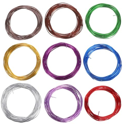 BEBEMOKO 9Roll Fil Aluminium Bonsaï pour Formation Fixation Branches Support Plantes et Jardinage Créatif