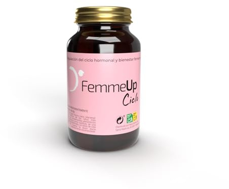 Sauzgatillo (Vitex) para Síndrome Premenstrual/Equilibrio Hormonal Mujer/Dolor Menstrual y Regulación del Ciclo / 60 Cápsulas Veganas/Sin Gluten/FemmeUp Ciclo