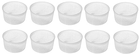 AlcoFermBrew 10 x Moule à fromage 9x5.2cm - 0.35kg - Caciotta | Forme à fromage | Moule à faisselle | Fromage maison