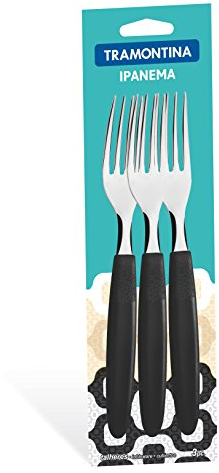 Set di forchette da tavola 3 pezzi Nero - Ipanema - Tramontina