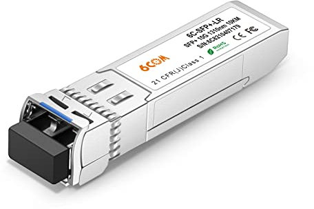 6COMGIGA 10G SFP+ Transceiver, 10GBase-LR LC Single-Mode-Modul für D-Link DEM-432XT-DD und andere offene Switches, 1310 nm, 10 km