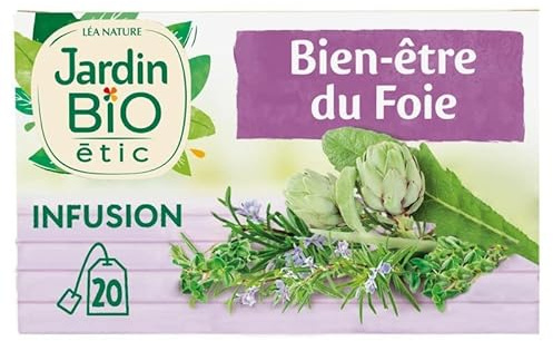 JARDIN BIO ETIC - Jardin Bio Étic Infusion Bien Être Du Foie Bio 20 Sachets + Étui 30G - Lot De 4 - Vendu Par Lot