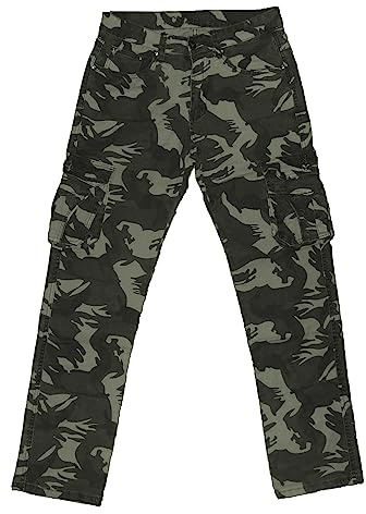 Fantasy Pantalone Lungo Mimetico Militare Uomo Tasche Caccia Cacciatore Cotone Leggero Estivo (48 IT Uomo, verdegrigio)