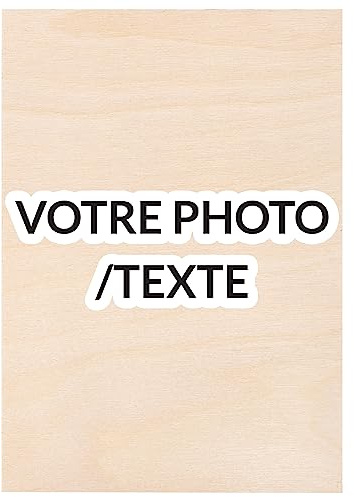 Creative Deco A4 Contreplaqué 3mm Personnalisé | 300 x 210 (+/- 2mm) | Votre Photo ou votre Texte | Planche Bois Brut Bouleau | Panneau Feuille | Personnalisation