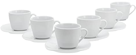 Creatable, 11518, Serie Square Weiss, 12-teiliges Geschirrset, Kaffeetassen Set aus Porzellan, spülmaschinen- und mikrowellengeeignet, Qualitätsproduktion