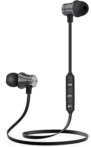 Auriculares Bluetooth, auriculares inalámbricos con banda para el cuello con micrófono, graves adicionales, para gimnasio, deportes al aire libre, entrenamiento (negro)