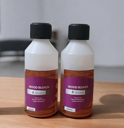 Jarrod's A & B Wood Bleach Kit, 500ml, Professional Wood Lightener and Stain Remover