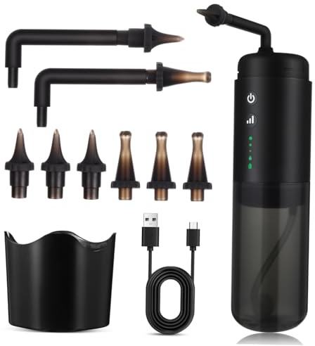 POPETPOP Kit la Rimozione del Cerume Elettrico Ugelli Intercambiabili, Irrigatore Auricolare Sicuro Serbatoio Grande per Pulizia Profonda Quotidiana delle Orecchie