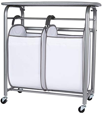 Neatfreak - Laundry Sorter with Ironing Board - 3-in-1 Laundry Basket, Ironing Station & Laundry Folding Table - 2 x Tote Hampers for Laundry, Towels & Bathroom Storage
