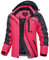 MAGCOMSEN Damen Winter Wanderjacke Wasserdicht Winddicht Softshelljacke mit Abnehmbarer Kapuze Damen Gefüttert Fleecejacke Bergsteigen Ski Jacken Verdickt Funktionsjacke Rosa XS