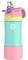 Fjbottle Niños 400ml Botella de Agua Acero Inoxidable con Pajita, Sin Fugas, sin bpa botella termica Reutilizable