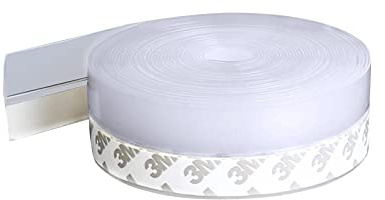 Guarnizione inferiore per porta, nastro sigillante, nastro di guarnizione in silicone trasparente autoadesivo, protezione dal vento, nastro per porta in vetro, resistente al vento, termoisolante e