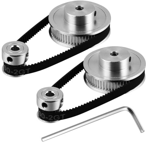 1 Satz Synchronrad Zahnriemen Schrittmotor Riemenscheibe Variable Geschwindigkeiten Riemenscheibe Druckerzubehör Aluminium Synchronriemen Riemenscheibe Mechanischer Riemen