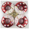 4 Pieces Christmas Doughnut Baubles for Christmas Tree Decorations Glitter Candy Cane Christmas Tree Candy Hanging Christmas Tree Ornaments, Red