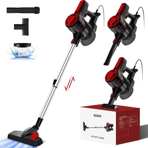 Authmic Staubsauger mit Kabel 20000Pa, 500W, Saugkraft Staubsauger 5 Meter Kabel, Vacuum Cleaner, mit H13 HEPA-Filter für Harte Böden/Tierhaare/Teppich