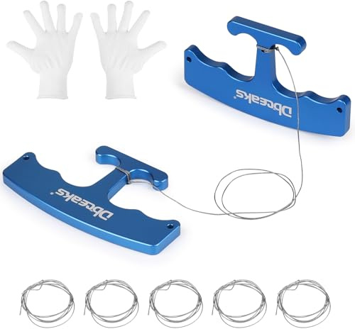 DBREAKS Rimuovi Logo per Auto, 2 PCS Rimuovi Logo, con 5 Cavi di Ricambio in Polietilene e Un Paio di Guanti, Rimozione di Loghi e Adesivi Inossidabili